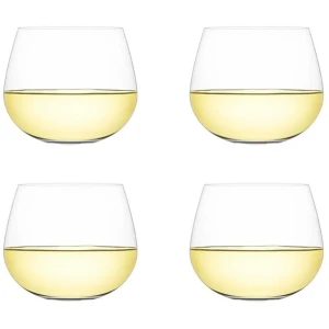 Set of 4 Steamless B+ Wine Glasses 540ml Size 23X23X10cm in White by Plumm
