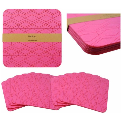 Set of 8 Felt Placemats - Watermelon
