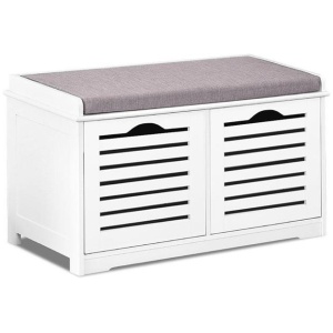 Shoe Rack Cabinet Bench White Caye