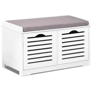 Shoe Rack Cabinet Bench White Caye