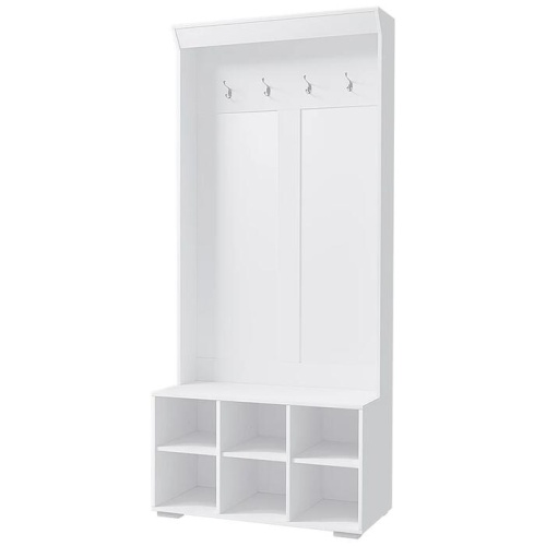 Shoe Rack Cabinet Hall Tree Coat Rack 180CM White