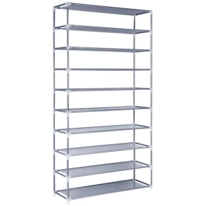 Shoe Rack Cabinet Stackable 10-Tier Grey