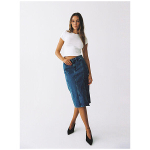 Signature Freya Denim Midi Skirt