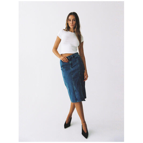 Signature Freya Denim Midi Skirt