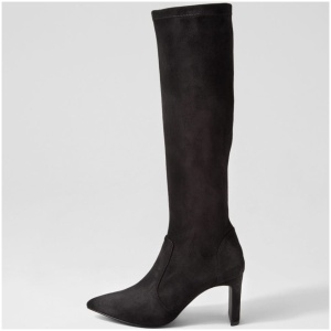Siren Bradley Si Black Microsuede Black Boots Womens Shoes Casual Long Boots