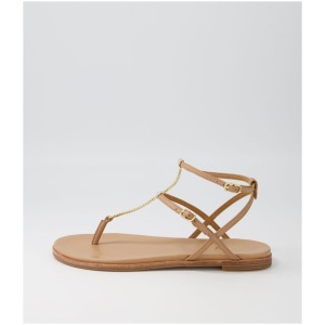 Siren Terra Si Light Tan Leather Light Tan Sandals Womens Shoes Casual Sandals Flat Sandals