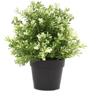 Small Potted Artificial White Jade Plant UV Resistant 20cm