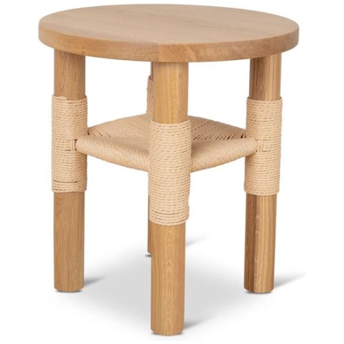 Smith 42cm Round Side Table - Natural by Interior Secrets - AfterPay Available