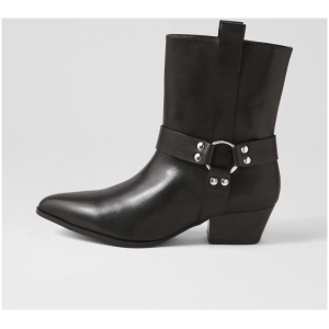 Sol Sana Biker Boot Ss Black Leather Black Boots Womens Shoes Casual Ankle Boots