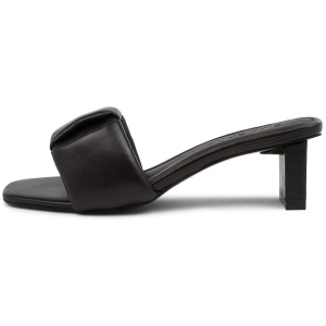 Sol Sana Desiree Heel Ss Black Leather Black Sandals Womens Shoes Dress Heeled Sandals