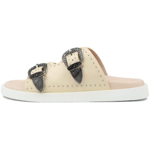 Sol Sana Eastwood Stud Footbed Ss Off White Leather Off White Sandals Womens Shoes Casual Sandals Flat Sandals
