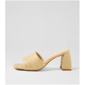 Sol Sana Lenny Mule Ss Natural Raffia Natural Sandals Womens Shoes Dress Casual Heeled Sandals