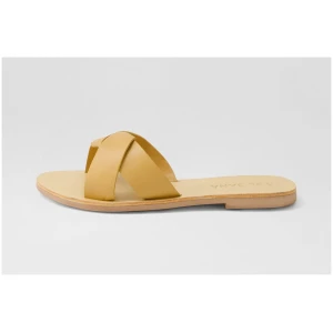 Sol Sana Sterling Slide Ss Tan Leather Tan Sandals Womens Shoes Casual Sandals Flat Sandals