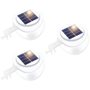 Solar Multipurpose Light (3-Piece, White) w/ Screw & Mount, Energy-Saving