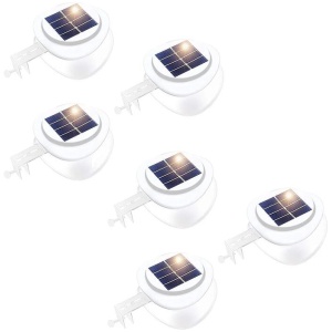 Solar Multipurpose Light (6-Piece, White) w/ Screw & Mount, Energy-Saving