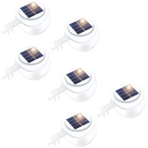 Solar Multipurpose Light (6-Piece, White) w/ Screw & Mount, Energy-Saving