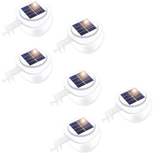 Solar Multipurpose Light (6-Piece, White) w/ Screw & Mount, Energy-Saving