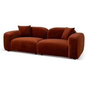 Soma 3 Seater Sofa - Umber Orange by Interior Secrets - AfterPay Available