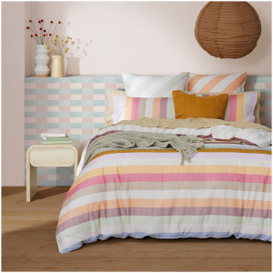 Sonny Striped Quilt Cover - Double