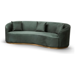 Sosa 3 Seater Sofa - Dark Green Velvet by Interior Secrets - AfterPay Available