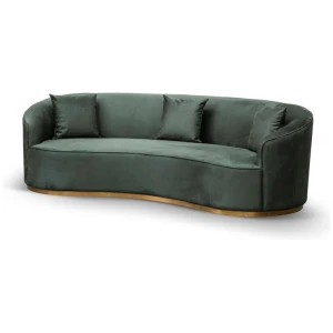 Sosa 3 Seater Sofa - Dark Green Velvet by Interior Secrets - AfterPay Available