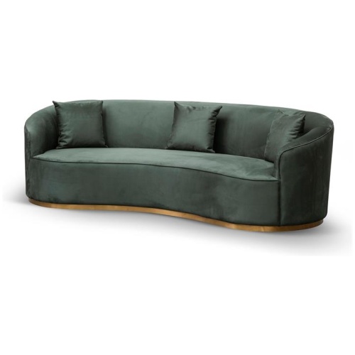 Sosa 3 Seater Sofa - Dark Green Velvet by Interior Secrets - AfterPay Available