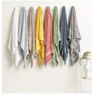 Stella 650 GSM Soft Bamboo Cotton 4 Pack Silver Bath Sheet by Renee Taylor