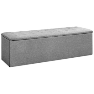 Storage Ottoman Blanket Box 140cm Linen Grey