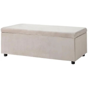 Storage Ottoman Blanket Box Table 97cm Velvet Taupe