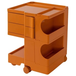Storage Trolley Bedside Table 3 Tier Cart Boby Replica Orange