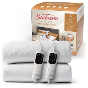 Sunbeam Sleep Perfect Quilted Electric Blanket - King