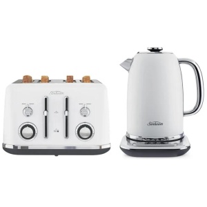Sunbeam White KE2800W Kettle & TA2740W Toaster Bundle