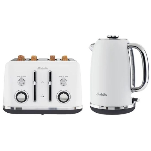 Sunbeam White TA2740W Toaster & KE2700W Kettle Bundle
