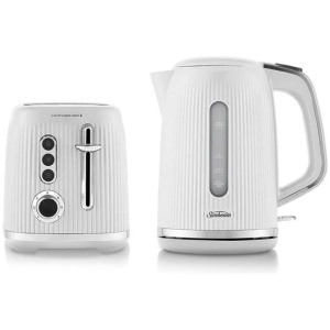 Sunbeam White TAP1002WH Toaster & KEP1007WH Kettle Bundle