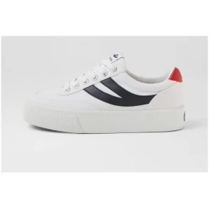 Superga 2740 Platform Blocks S9 White Navy Red Canvas White Navy Red Shoes Womens Shoes Casual Flat Shoes