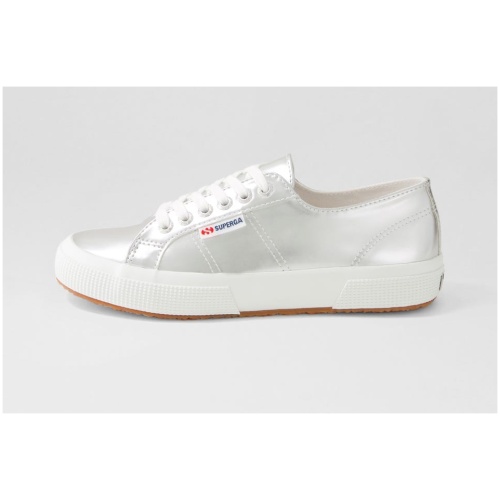 Superga 2750 Mirror S9 Silver Smooth Silver Shoes Womens Shoes Casual Flat Shoes