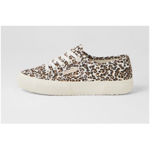 Superga 2750 Print S9 Classic Leopard Canvas Classic Leopard Sneakers Womens Shoes Casual Casual Sneakers