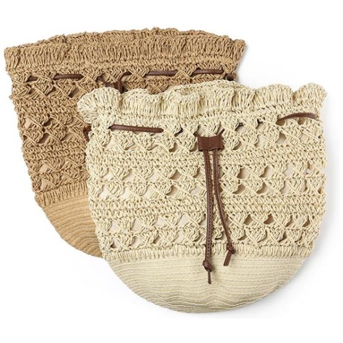 TARRAMARRA® Women Hand Woven Shoulder Bag - Light Brown / FREE
