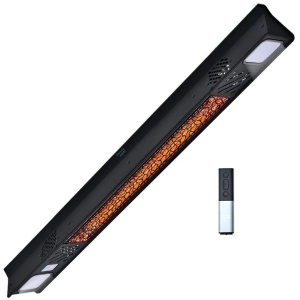 THERMOMATE 2000W Electric Outdoor Strip Heater, Carbon Fiber Element, Wall Ceiling or Hanging Mount, Remote , LED Screen, 9 Radiant Heat Settings, 24 Hr Timer