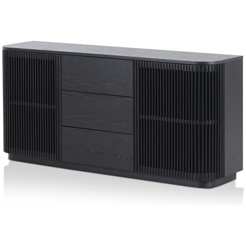 Tahlia 1.6m Sideboard Unit - Full Black by Interior Secrets - AfterPay Available
