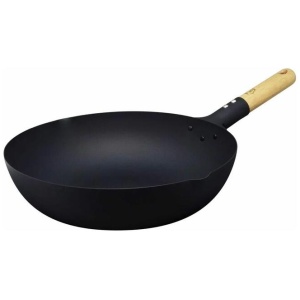 Takumi Premium Magma Plate Cast Iron Wok - Made in Japan - 24cm