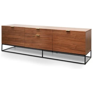 Talia 180cm Wooden TV Entertainment Unit - Walnut - Last One by Interior Secrets - AfterPay Available
