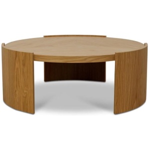 Tamera 100cm Wooden Round Coffee Table - Natural by Interior Secrets - AfterPay Available