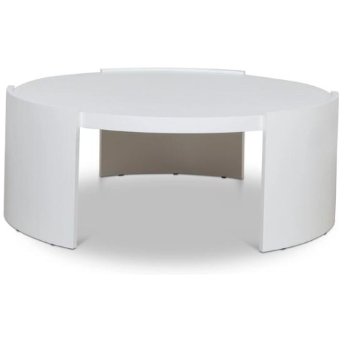 Tamera 100cm Wooden Round Coffee Table - White by Interior Secrets - AfterPay Available