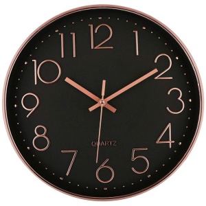 Taron 30cm Wall Clock - Black by Interior Secrets - AfterPay Available
