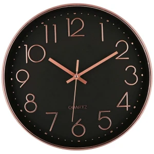 Taron 30cm Wall Clock - Black by Interior Secrets - AfterPay Available