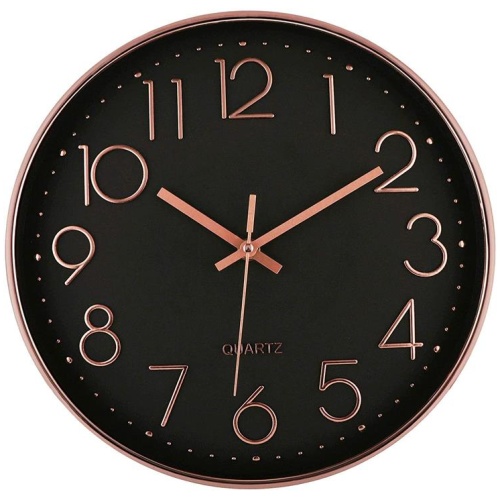 Taron 30cm Wall Clock - Black by Interior Secrets - AfterPay Available