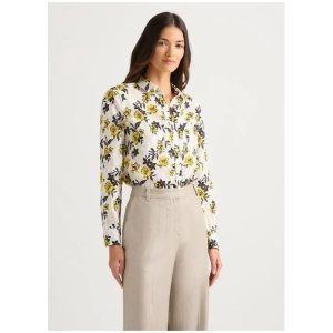 Theia Linen Floral Shirt