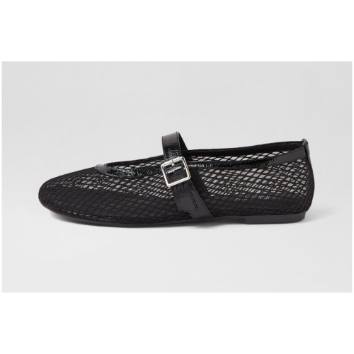 Therapy Addie Th Black Patent Pu Black Shoes Womens Shoes Casual Flat Shoes