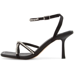 Therapy Doja Th Black Smooth Black Sandals Womens Shoes Dress Heeled Sandals